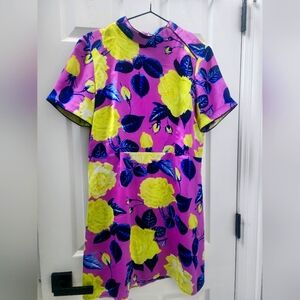 ASOS Floral Dress in Pink and Yellow